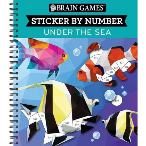 Publications International Ltd New Seasons Brain Games - Brain Games - Sticker by Number: Under the Sea (28 Images to Sticker)