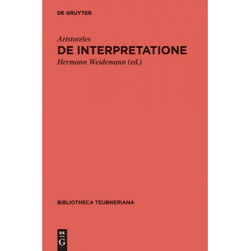 Aristoteles - De interpretatione