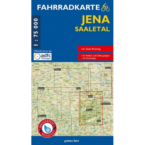 Fahrradkarte Jena - Saaletal 1:75 000