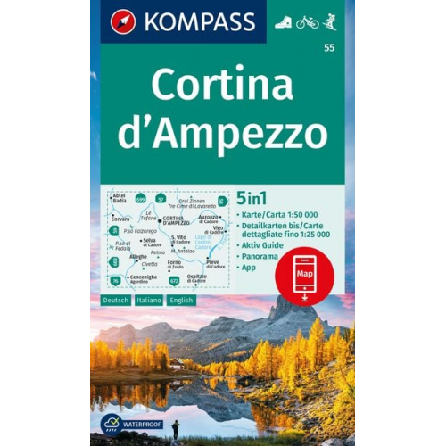 KOMPASS Wanderkarte 55 Cortina d'Ampezzo 1:50.000