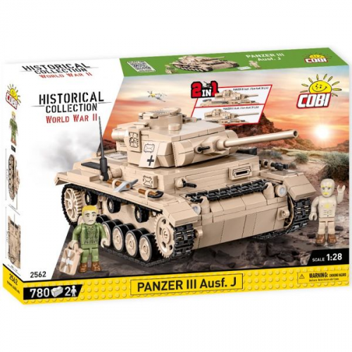 COBI 2562 - Historical Collection, PANZER III AUSF. J WWII, 780 Klemmbausteine, 2 Figuren