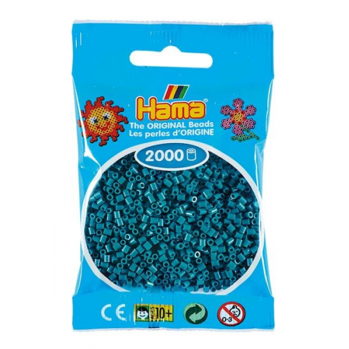 Hama 501-83 - Beutel mit Mini Bügelperlen Petrol, 2000 Stück