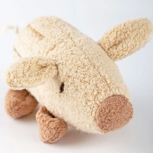 Sigikid 52907 - Kuschelfreunde Streifenschwein Rupert, Mister OLui, Fleece-Stofftier, 11 cm