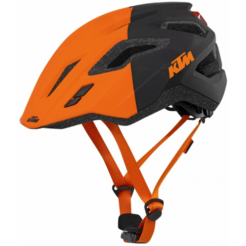 KTM Fahrradhelm Factory Enduro Youth Helmet with Light 51-55 cm black/orange matt