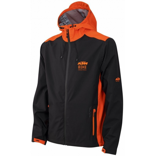 KTM Jacke Factory Team Hardshell Wind and Rain, Longsleeve M black/oange