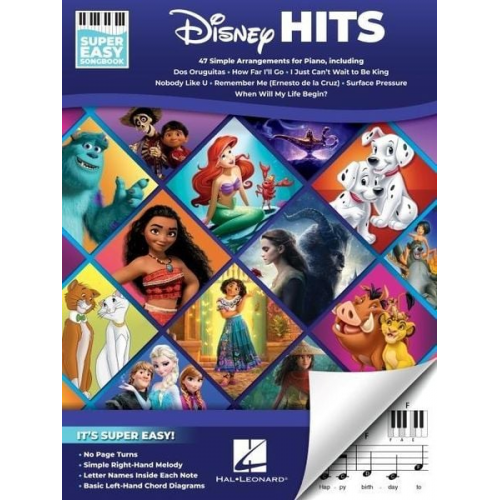 Olivia (COP)/ Anderson Hal Leonard (COR)/ Rodrigo - Disney Hits - Super Easy Songbook: 47 Simple Arrangements for Piano with Lyrics