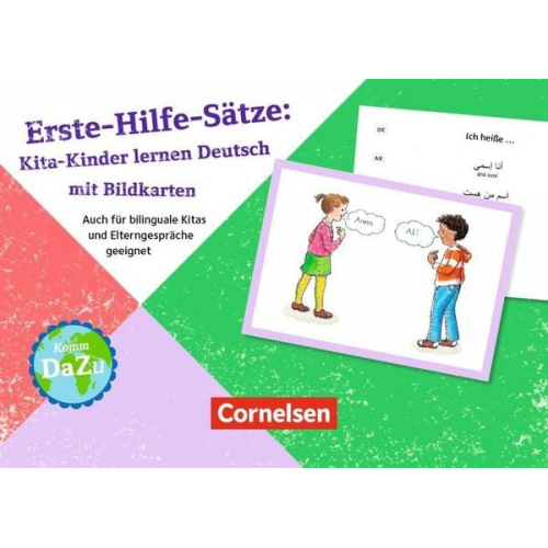 Erste-Hilfe-Sätze: Kita-Kinder lernen Deutsch mit Bildkarten