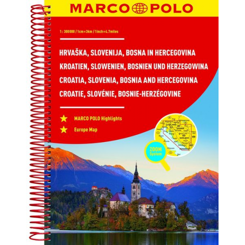 Marco Polo - MARCO POLO Reiseatlas Kroatien, Slowenien, Bosnien und Herzegowina 1:300.000