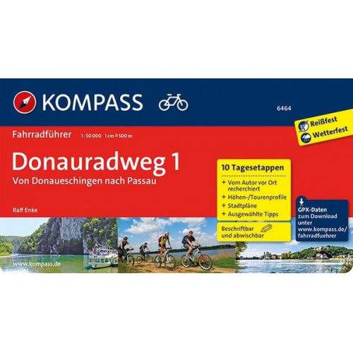 Ralf Enke - KOMPASS Fahrradführer Donauradweg 1, von Donaueschingen nach Passau