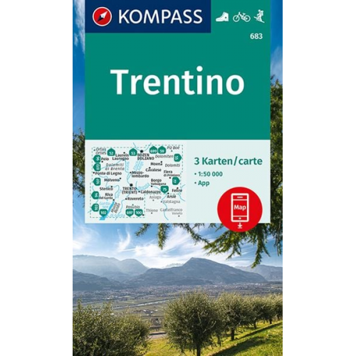 Wanderkarten-Set 683 Trentino (3 Karten) LZ 2022-2026