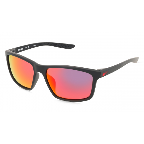 Nike NIKE VALIANT M FJ1998 Damen-Sonnenbrille Vollrand Eckig Kunststoff-Gestell, schwarz