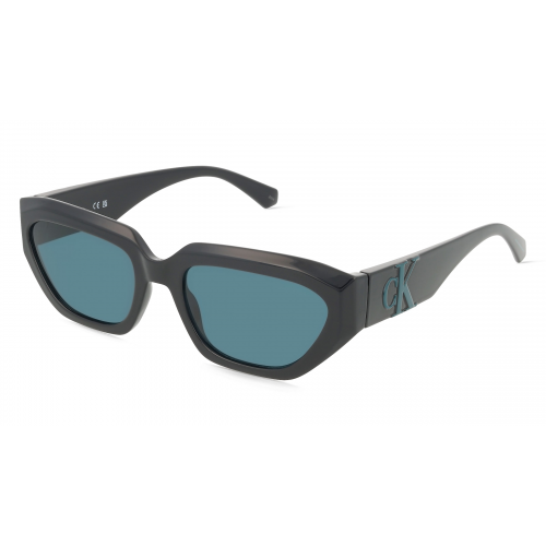 Calvin Klein CKJ23652S Damen-Sonnenbrille Vollrand Eckig Kunststoff-Gestell, schwarz