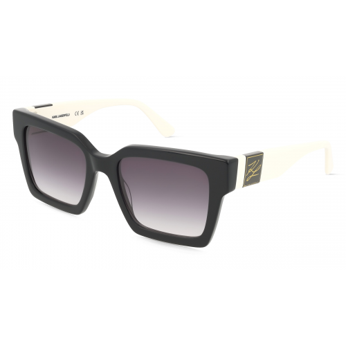 Karl Lagerfeld KL6057S Damen-Sonnenbrille Vollrand Eckig Kunststoff-Gestell, schwarz