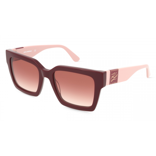 Karl Lagerfeld KL6057S Damen-Sonnenbrille Vollrand Eckig Kunststoff-Gestell, rot