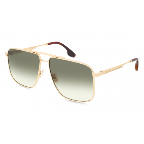 Victoria Beckham VB240S Damen-Sonnenbrille Vollrand Pilot Metall-Gestell, gold