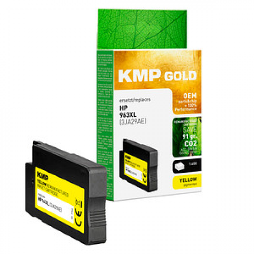 KMP Gold  gelb pigmentiert Druckerpatrone kompatibel zu HP 963XL (3JA29AE)