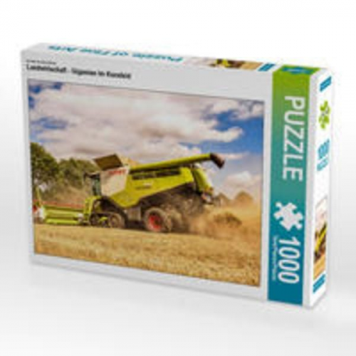 CALVENDO Puzzle Ein Motiv aus dem Kalender Landwirtschaft - Giganten im Kornfeld | 1000 Teile Lege-Größe 64x48cm Foto-Puzzle für glückliche Stunden