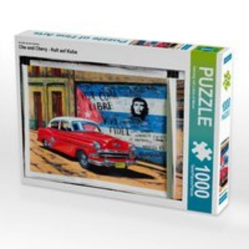 CALVENDO Puzzle Ein Motiv aus dem Kalender Che und Chevy - Kult auf Kuba | 1000 Teile Lege-Größe 64x48cm Foto-Puzzle für glückliche Stunden