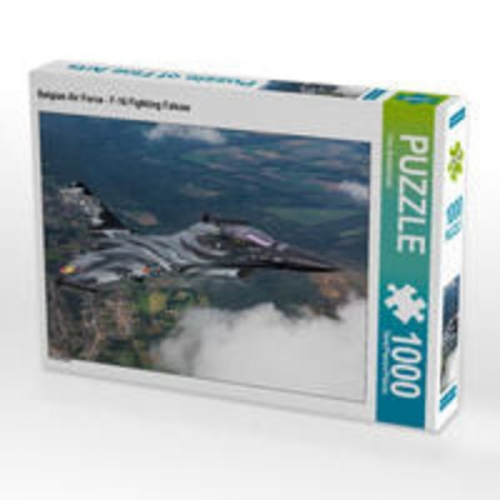 CALVENDO Puzzle Belgian Air Force - F-16 Fighting Falcon | 1000 Teile Lege-Größe 64x48cm Foto-Puzzle für glückliche Stunden