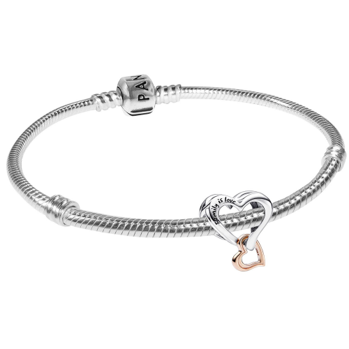 Pandora 15831 Damen-Armband Zweifarbiges Unendlichkeits-Herz Geschenkset