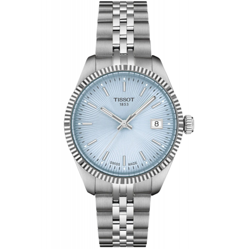 Tissot T156.210.11.351.00 Damenuhr Quarz Ballade 34 mm Stahl/Hellblau