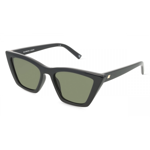 Le Specs VELODROME Damen-Sonnenbrille Vollrand Cateye Kunststoff-Gestell, Schwarz