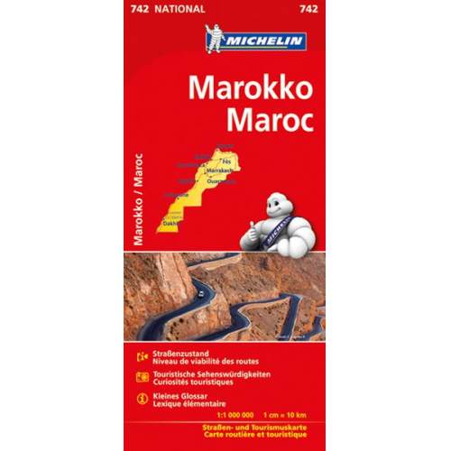 Michelin Nationalkarte Marokko 1 : 1.000 000