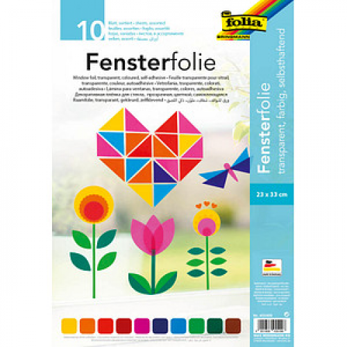 folia Fensterfolie mehrfarbig 10 Blatt