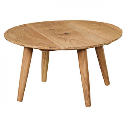 WOHNLING Couchtisch Massivholz akazie 75,0 x 75,0 x 40,0 cm