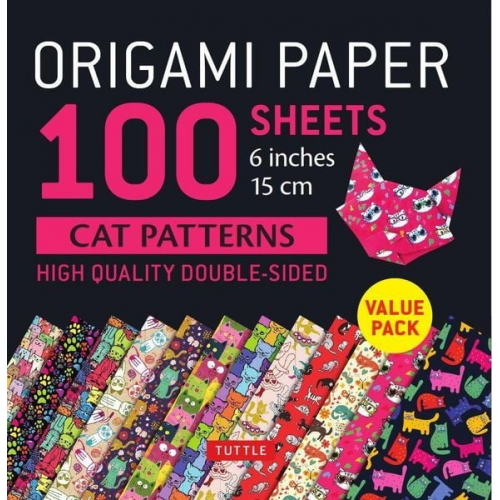 Origami Paper 100 Sheets Cat Patterns 6 (15 CM)