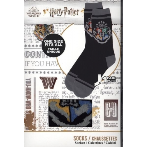 ABY style - Harry Potter Hogwarts Black & Grey Socken