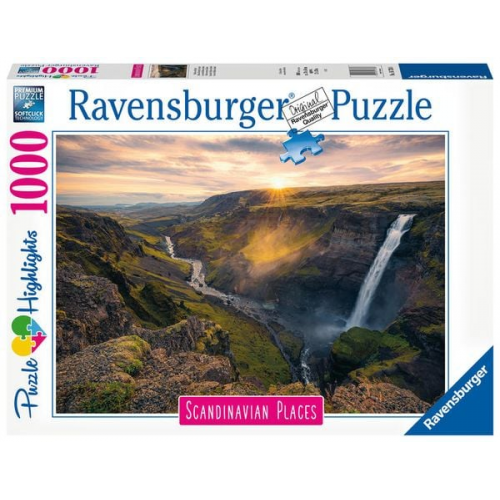 Puzzle Ravensburger Haifoss auf Island Scandinavian Places 1000 Teile