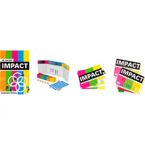 PLAYROOM Moderationszubehör IMPACT FLIP Starter Set 1x IMPACT FLIP-Papierblock, 1x GECKO Workshopset, 2x SDG-Kartenset (Sustainable Development Goals), 1x Moderationskartenset