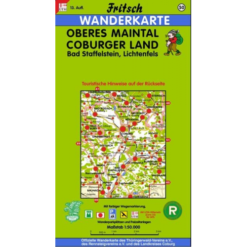 Oberes Maintal, Coburger Land 1 : 50 000. Fritsch Wanderkarte