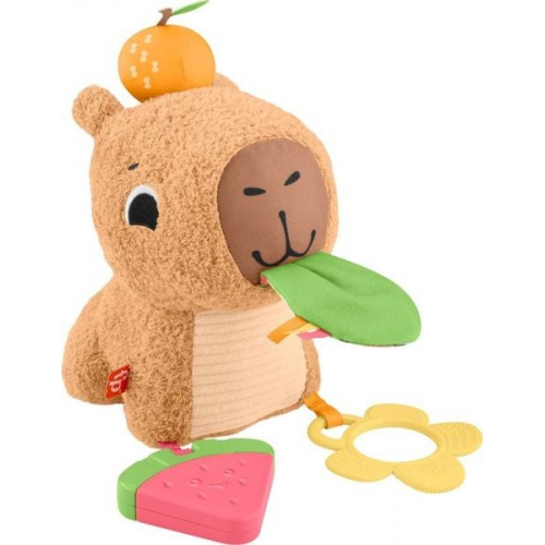 Fisher-Price sensorisches Babyspielzeug Kuschel-Capybara Plüschtier mit Beißri