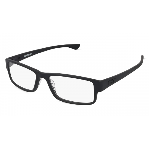 Oakley OX8046 Herren-Brille inkl. Gläser Vollrand Rechteckig Kunststoff-Gestell 51mm/18mm/143mm, schwarz