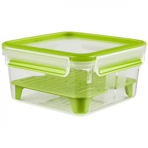 emsa Lunchbox CLIP & GO XL transparent, grün 1,3 l, 1 St.