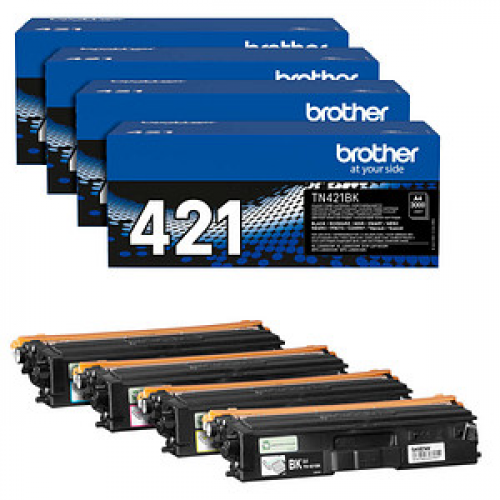 brother TN-421BK/C/M/Y  schwarz, cyan, magenta, gelb Toner, 4er-Set