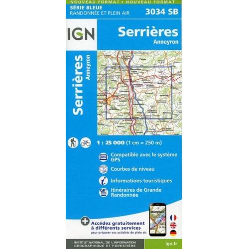 Collectif Ign - Serrières.Anneyron 1:25 000