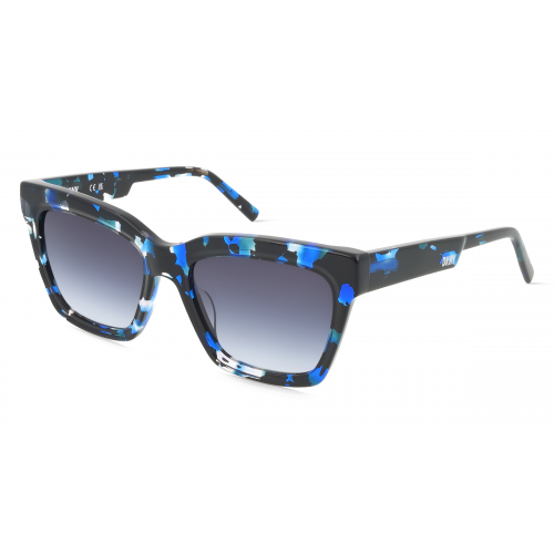 DKNY DK551S Damen-Sonnenbrille Vollrand Cateye Acetat-Gestell, blau