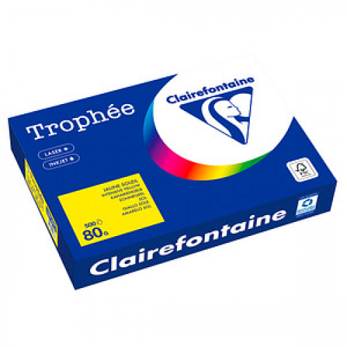 Clairefontaine Kopierpapier Trophée canariengelb DIN A4 80 g/qm 500 Blatt