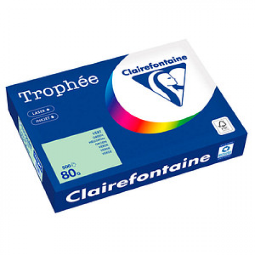Clairefontaine Kopierpapier Trophée hellgrün DIN A4 80 g/qm 500 Blatt