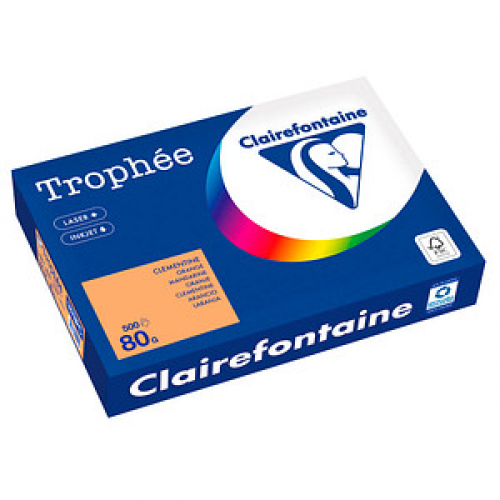 Clairefontaine Kopierpapier Trophée mandarin DIN A4 80 g/qm 500 Blatt