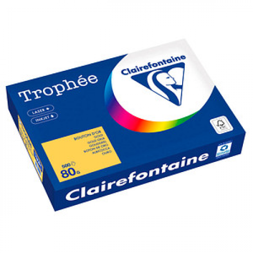 Clairefontaine Kopierpapier Trophée gold gelb DIN A4 80 g/qm 500 Blatt