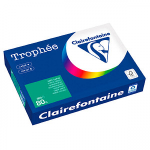 Clairefontaine Kopierpapier Trophée tannengrün DIN A4 80 g/qm 500 Blatt