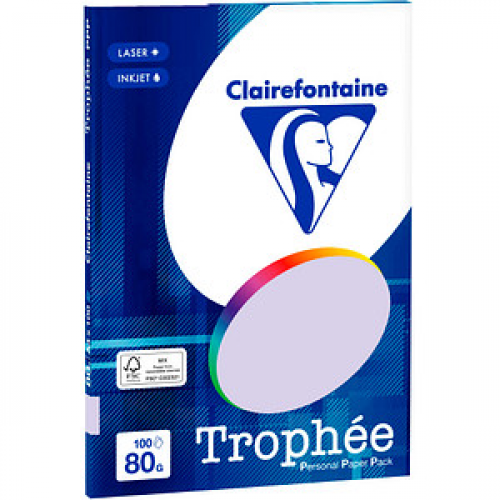 Clairefontaine Kopierpapier Trophée lila DIN A4 80 g/qm 100 Blatt