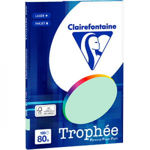 Clairefontaine Kopierpapier Trophée hellgrün DIN A4 80 g/qm 100 Blatt
