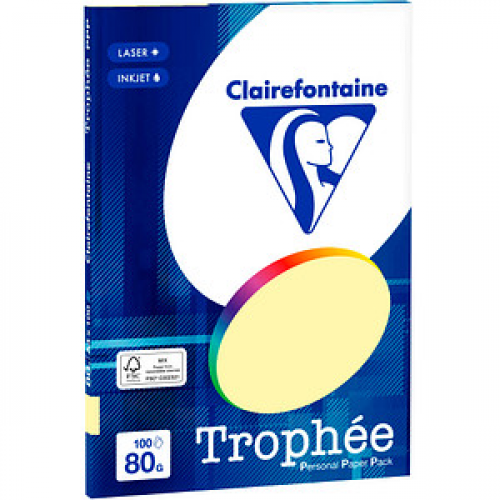 Clairefontaine Kopierpapier Trophée gelb DIN A4 80 g/m² 100 Blatt