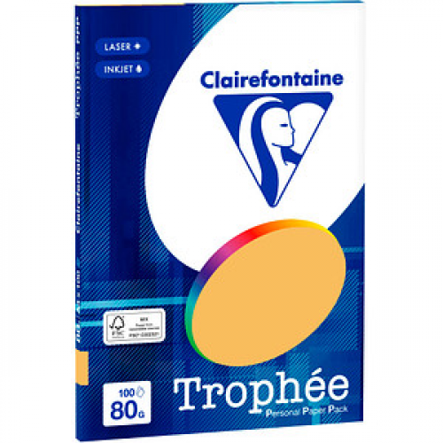 Clairefontaine Kopierpapier Trophée mandarin DIN A4 80 g/m² 100 Blatt