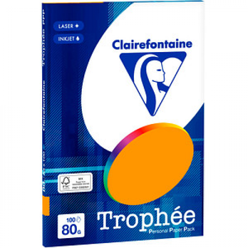 Clairefontaine Kopierpapier Trophée orange DIN A4 80 g/m² 100 Blatt